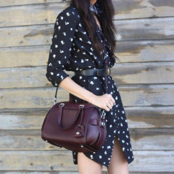 Coach Ace Satchel Shoulder Crossbody Burgundy Bag - Picture 16 of 16